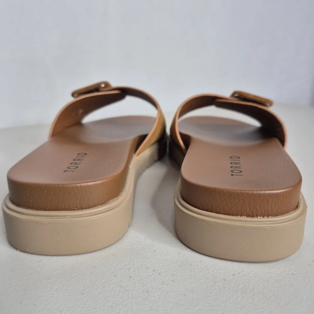 Torrid Buckle Slide Sandals - Size 8WW